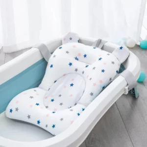 Newborn Bathtub Pillow Baby Anti-Skid Soft And Comfortable Body Pad T-shaped Floating Pad Foldable Bathtub Seat Support Pad